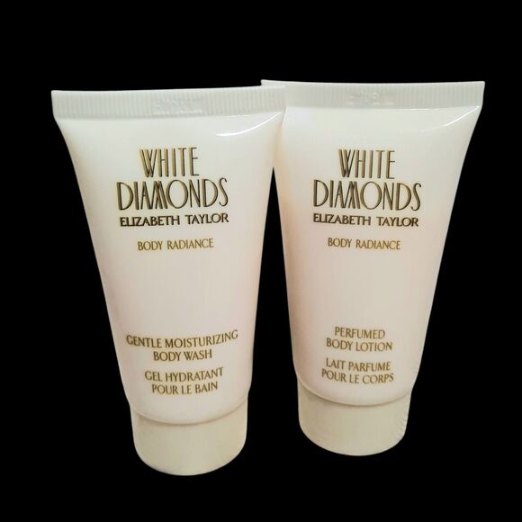 Elizabeth Taylor White Diamonds Body Wash & Perfumed Lotion Set 1.7 oz Sealed - Picture 1 of 3